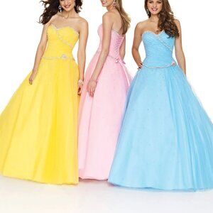 MoriLee PINK 8 Ballgown Prom Pageant Long Beaded Dress Sweet16 Quinceanera 8430
